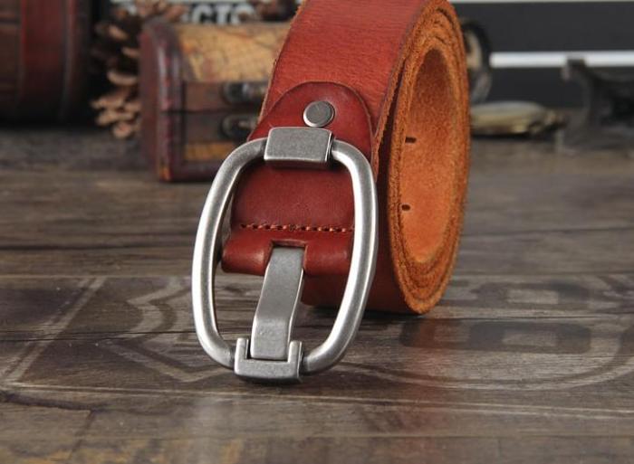 Genuine Leather Punk Rock Biker Trucker Mens Belt Men Black Coffee Belt for Men