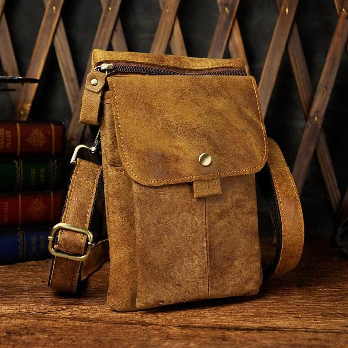 Leather Belt Pouches Cell Phone Holsters for Men Waist Bag BELT BAG Shoulder Bag For Men