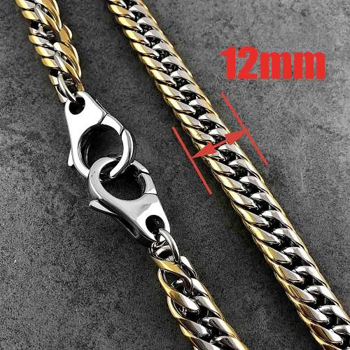 SOLID STAINLESS STEEL BIKER SILVER GOLD WALLET CHAIN 18‘?LONG PANTS CHAIN Jeans Chain Jean Chain FOR MEN