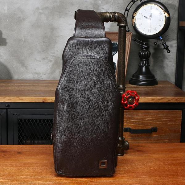 Leather Mens Sling Bag Sling Shoulder Bag Sling Backpack for men