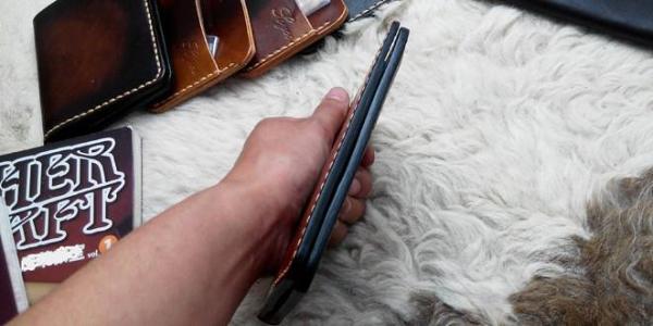 Handmade Leather Mens Small Passport Wallets Travel Wallets for Men
