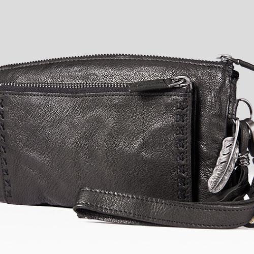 Handmade Mens Cool Long Leather Chain Wallet Cards Biker Trucker Wristlet Wallet
