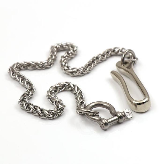 Solid Stainless Steel 18''Long SilverKey Chain Wallet Chain Pants Chain For Men