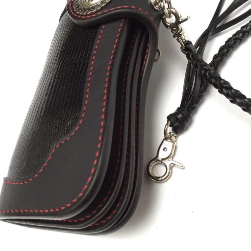 Handmade Leather Biker Wallet Mens Cool Chain Wallet Trucker Wallet with Chain