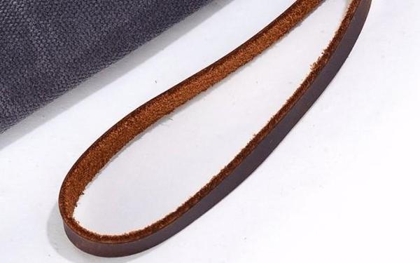 Cool Waxed Canvas Leather Mens Wristlet Bag Work Clutch Zipper Bag for Men
