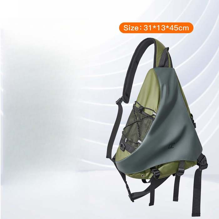 Large Sling Bag For Men Oxford Fabric Waterproof Hiking Sling Bag For Big Men