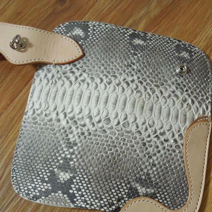 Handmade Leather Biker Wallet Mens Cool Chain Wallet Trucker Wallet with Chain