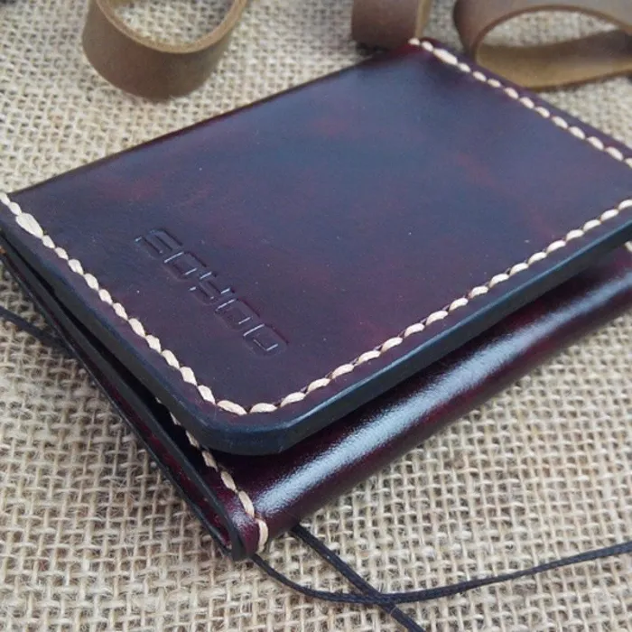 Leather Mens Front Pocket Bifold Small Wallets Card Wallet for Men
