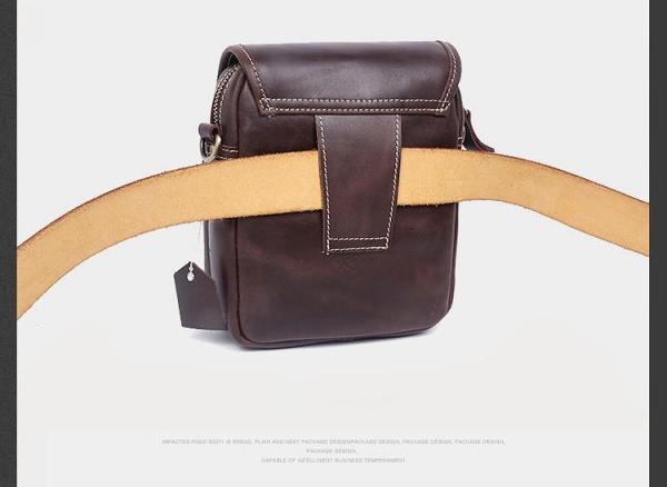 Leather Belt Pouch Mens Small Cases Waist Bag Hip Pack Belt Bag Fanny Pack Bumbag for Men