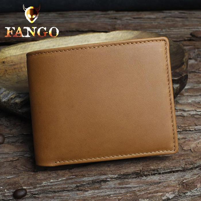 Handmade Leather Mens Cool Slim Leather Wallet Men billfold Wallets Bifold for Men