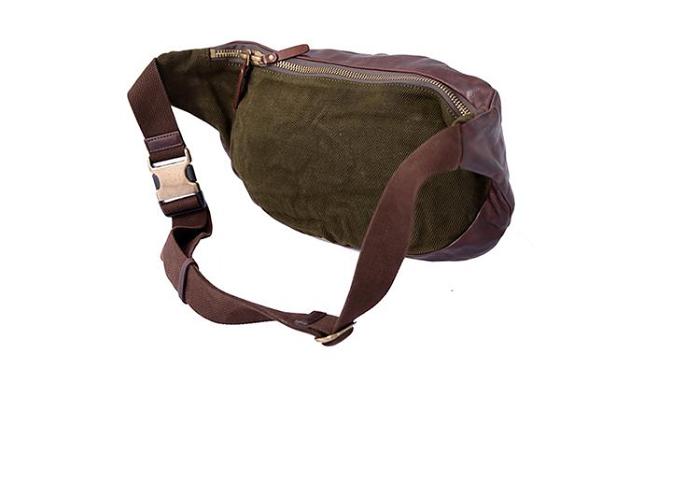 Leather Mens Cool Sling Bag Crossbody Bag Chest Bag Fanny Pack for men