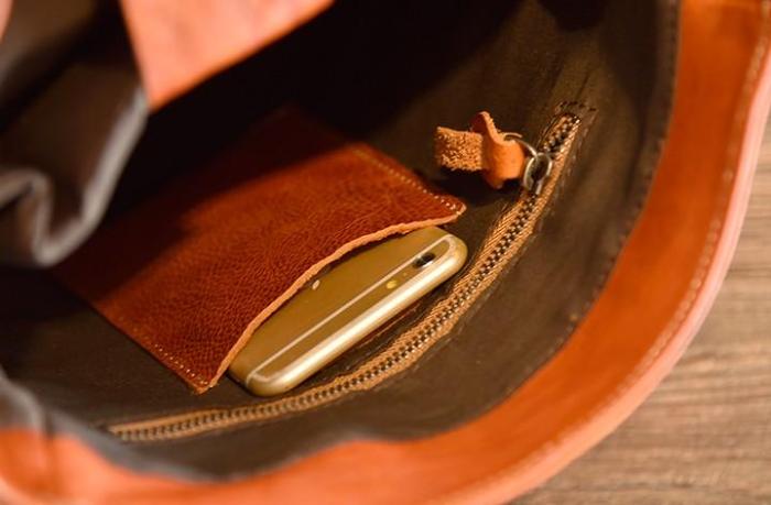 Handmade Leather Mens Women Cool Backpack Sling Bag Large Brown Travel Bag Hiking Bag for men