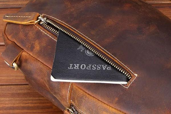 Cool Leather Chest Bag Sling Bag Sling Crossbody Bag Sling Travel Bag Sling Hiking Bags For Men