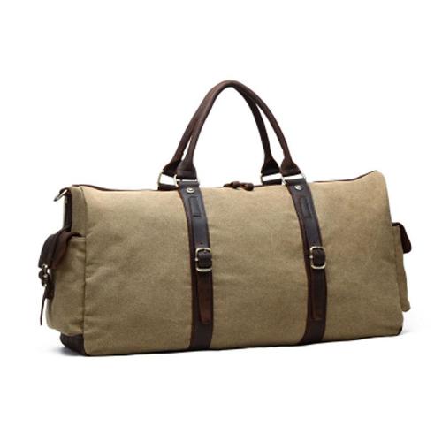 Mens Waxed Canvas Leather Large Weekender Bags Canvas Travel Bag for Men