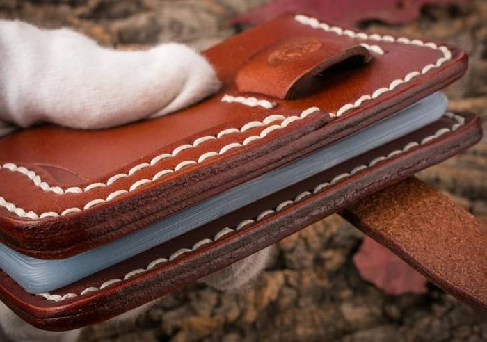 Handmade Mens Cool Short Card Holders Card Case Small Card Slim Wallets for Men