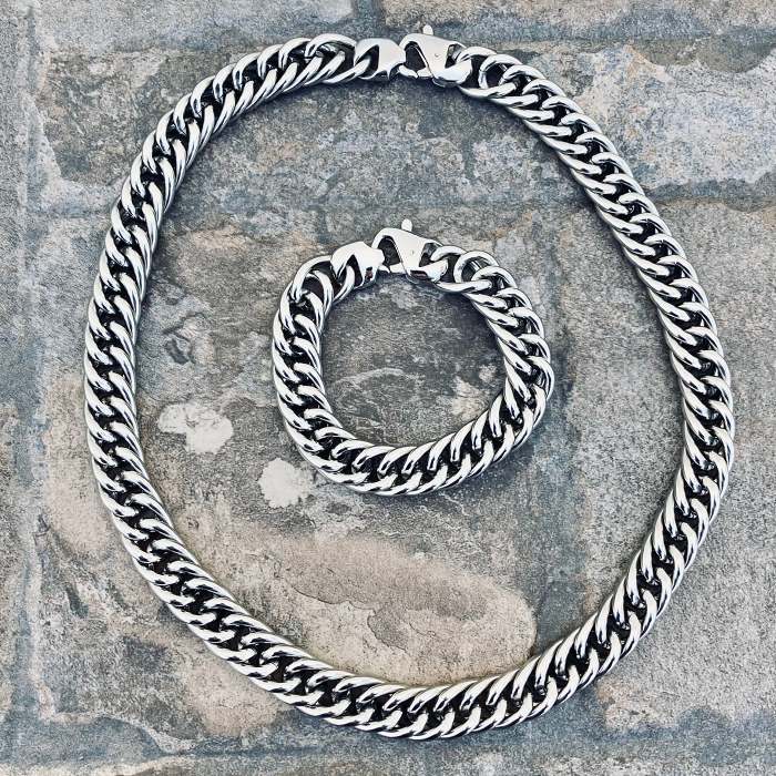 Bracelet - Curb Chain - Silver - 1/2 wide - CCB01