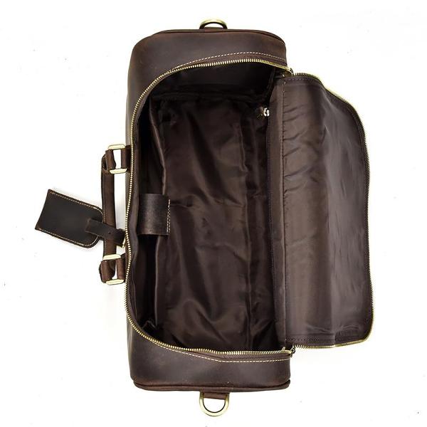Genuine Leather Mens Cool Weekender Bag Travel Bag Duffle Bags Overnight Bag Holdall Bag for men