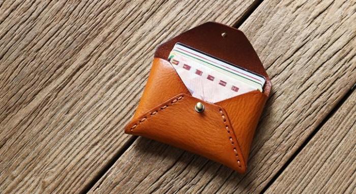 Handmade Leather Mens Change Wallet Card Wallet Front Pocket Wallet Coin Wallet for Men