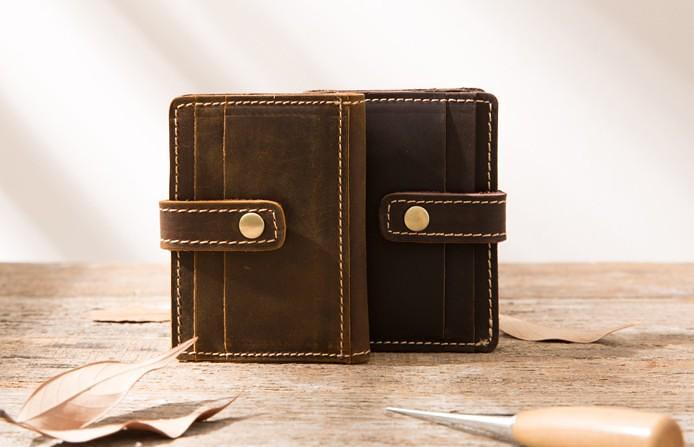 Leather Mens Card Holder Slim Front Pocket Wallets Card Wallet for Men