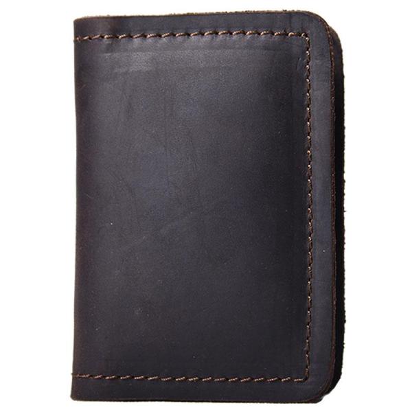 Handmade Leather Mens Cool Wallet Card Slim Wallet Change Coin License Wallet for Men