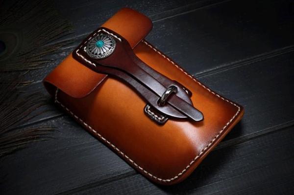 Leather Belt Pouch Mens Small Cases Waist Bag Hip Pack Belt Bag Fanny Pack Bumbag for Men