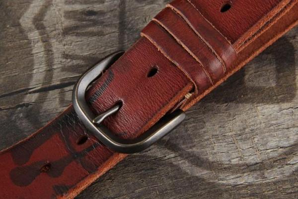 Genuine Leather Punk Rock Biker Trucker Mens Belt Men Black Coffee Belt for Men