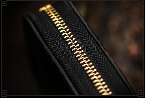 Handmade Leather Chinese Dragon Tooled Mens billfold Wallet Cool Chain Wallet Biker Wallet for Men