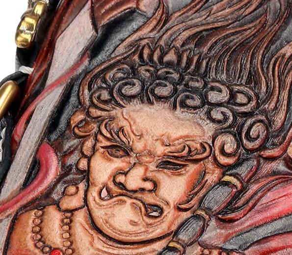 Handmade Leather Acalanatha Mens Chain Biker Wallet Cool Leather Wallet With Chain Wallets for Men