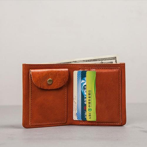 Cool Leather Men Small Wallet Bifold Small Wallet for Men