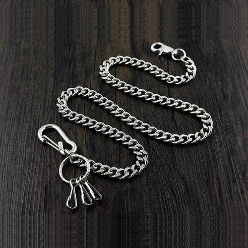 BADASS SILVER STAINLESS STEEL MENS Key Chain PANTS CHAIN WALLET CHAIN BIKER WALLET CHAIN FOR MEN