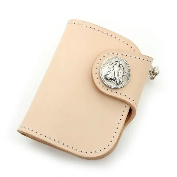 Handmade Mens Leather Small Biker Chain Wallet Cool billfold Biker Wallet with Chains