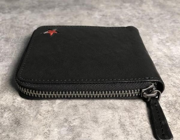 Genuine Leather Mens Cool billfold Leather Wallet Men Small Wallets Bifold for Men