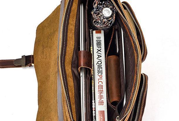 VINTAGE LEATHER MENS Large BRIEFCASEs BUSINESS BRIEFCASE Cool SHOULDER BAG HANDBAGS FOR MEN