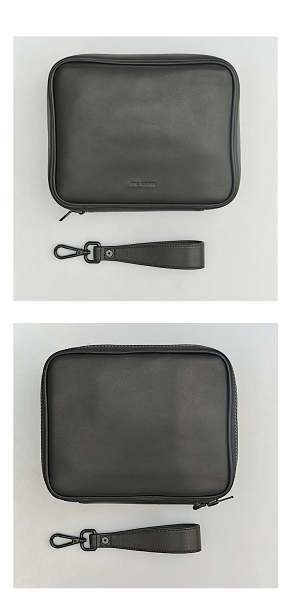 Black Leather Mens Leather 4pcs Tobacco Pipe Cases Zipper Tobacco Pipe Case for Men