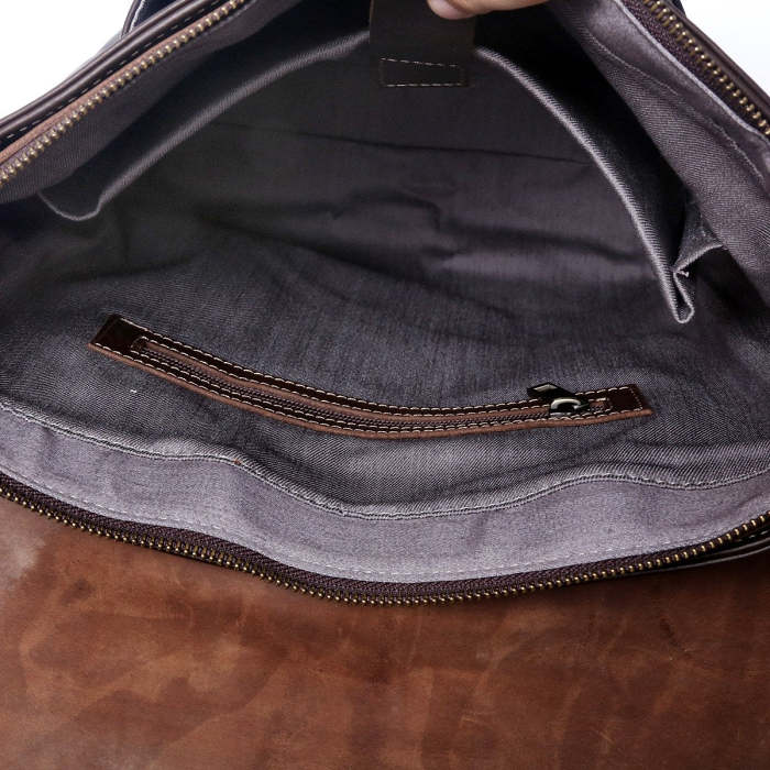 Genuine Leather Mens Cool Backpack Sling Bag Large Black Travel Bag Hiking Bag for men
