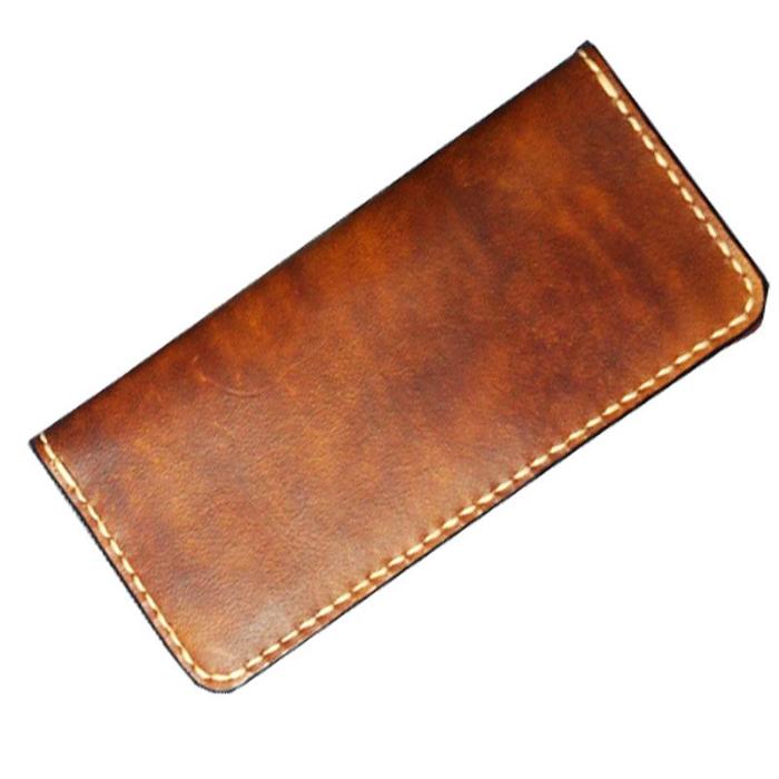 Vintage Brown Leather Bifold Mens Long Wallet Leather Long Wallets for Men
