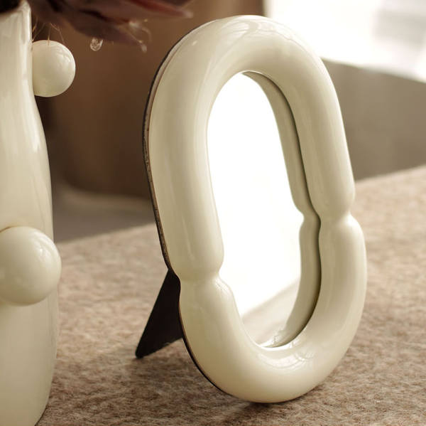 Vanilla Girl Ceramic Makeup Mirror