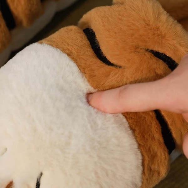 Cute Tiger Paw Fluffy Furry Winter Home Slippers
