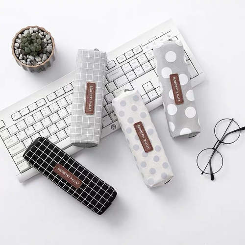 Korean Style Cute Patterned Canvas Pencil Case