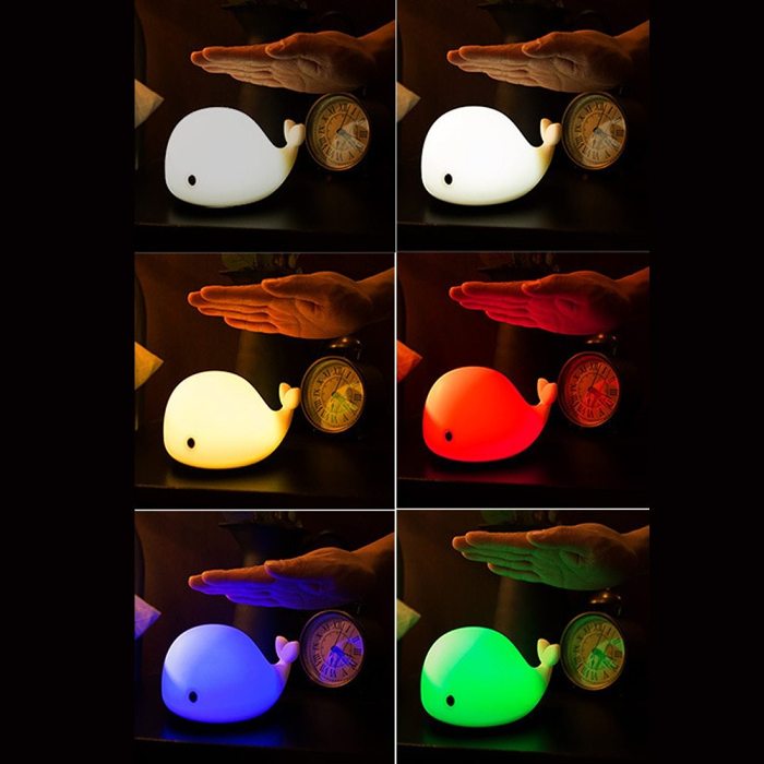 Cute Whale Silicone LED Night Light