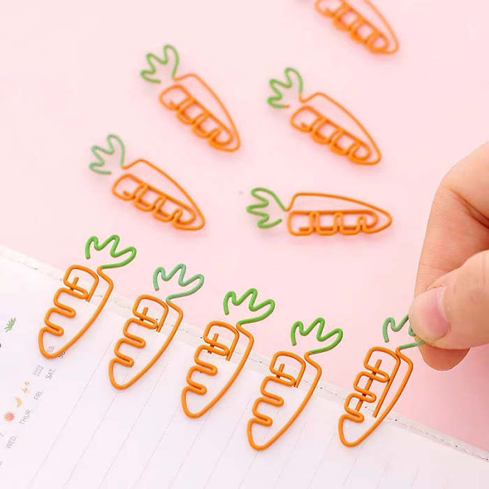 Kawaii Radish Carrot Shaped Journal Diary Paper Clips