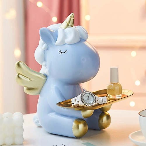 Cute Pastel Color Unicorn Home Living Decor Tray