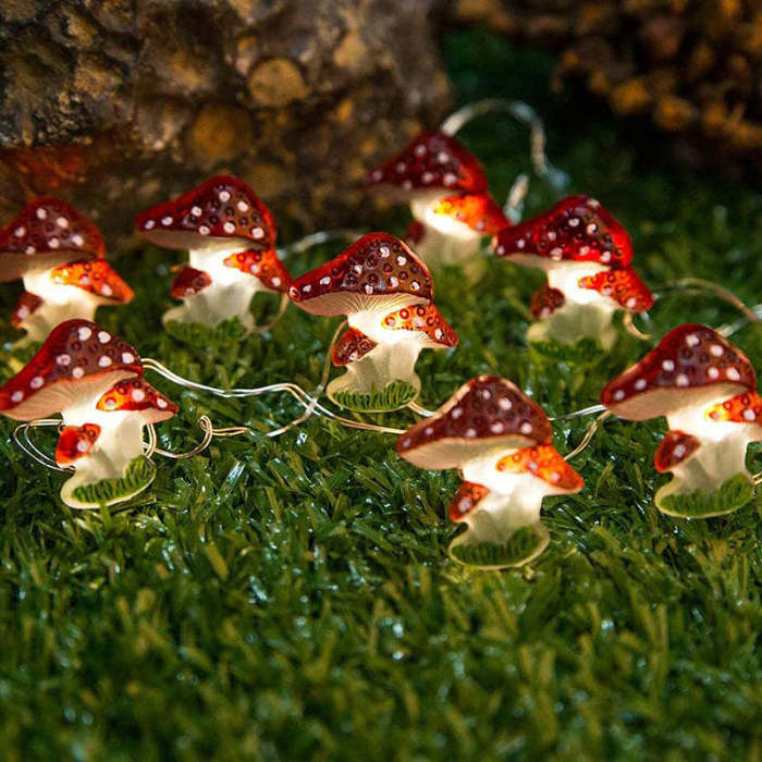 Mushroom Fairy String Lights