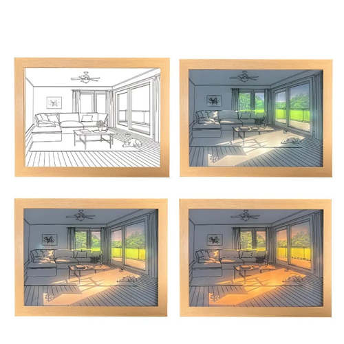 Light Painting Shadow Box Picture Frame