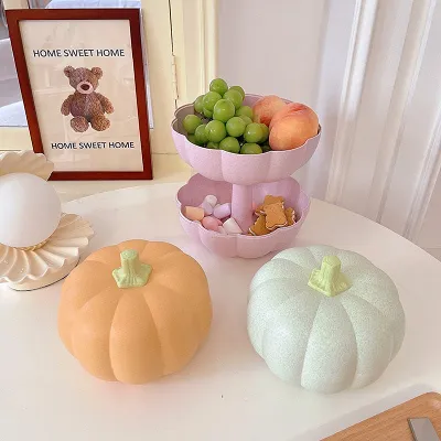 Cute Nordic Style Pastel Pumpkin Tray Organizer Storage