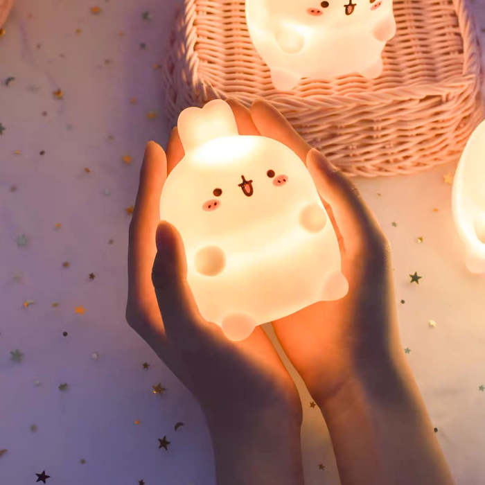 Kawaii Bunny Rabbit Silicone LED Bedside Night Light