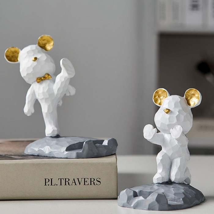 Cute Nordic Style Dimensional Bear Phone Stand Holder