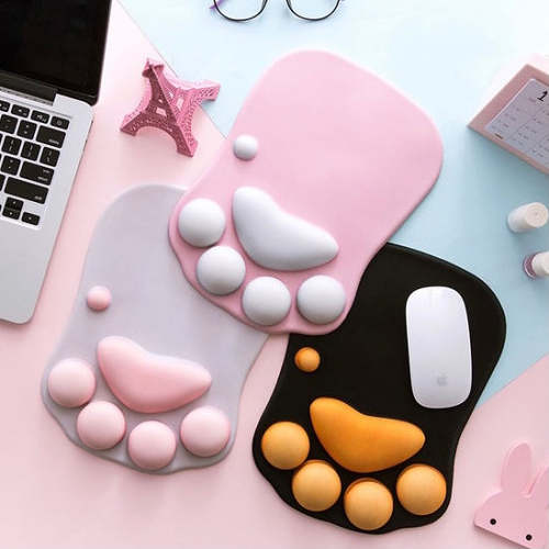 Cute Cat Paw 3D Silicone Wrist Friendly Mouse Pad