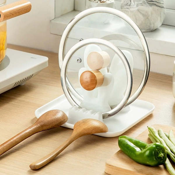 Cute Bunny Rabbit Kitchen Pot Cover & Cooking Utensils Holder Organizer