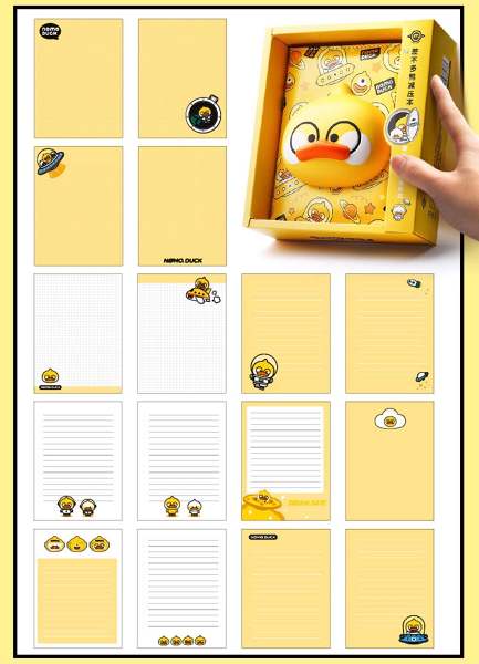 Kawaii Destress 3D Soft Plush Animal Notebook